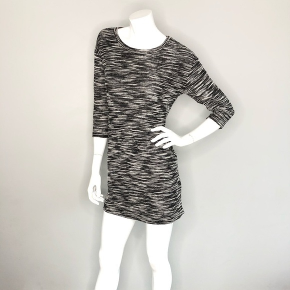 Alya Knit Sweater Dress Black/White Size Small